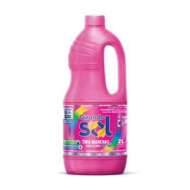 Imagem de Tira Manchas Líquido Sem Cloro Girando Sol 2L, Sabão Líquido Tira Manchas, Rosa, Poderoso Contra As Manchas Mais Difíceis, Branco Mais Branco, Colorido Mais Vivo, Sua Casa Merece O Melhor Cuidado