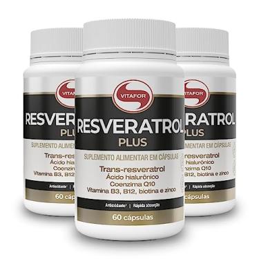 Imagem de Kit 3 Resveratrol Plus Vitafor 60 Cápsulas