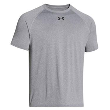 Imagem de Under Armour Camisa atlética para meninos, Camisetas Esportivas, Verdadeiro cinza mesclado, Medium