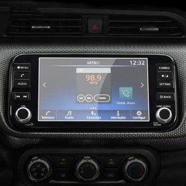 Imagem de PACSCI Filme de navegação GPS do carro Tela LCD Película protetora de vidro temperado Anti-scratch Film Accessories Refit, para Nissan Kicks 2016-2023