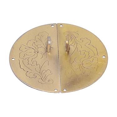 Imagem de Puxador de placa redonda, puxador de porta puxador de porta de armário para penteadeiras para guarda-roupas