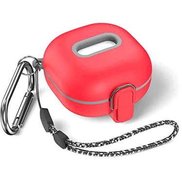 Imagem de Capa de bloqueio seguro para fone de ouvido com absorção de choque capa dura de TPU com cordão para Samsung para Galaxy Buds 2 Pro/Buds 2/ Buds Pro/Buds Live