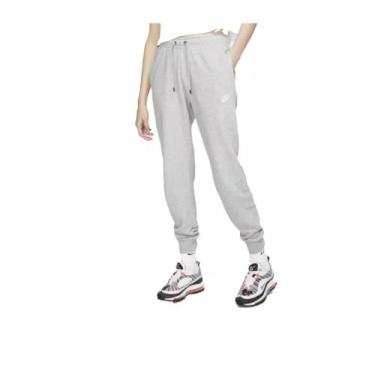 Imagem de Nike Sportswear Club Calça de moletom feminina de cintura média, Cinza escuro/branco, GG