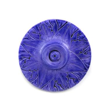 Imagem de Mini Incensário Mandala Azul Redondo Para Incensos Palito