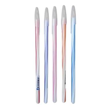 Imagem de Conjunto Caneta Spiro Esferográfica Clean - Kit 5 Cores - Escrita Fina 0.7 mm