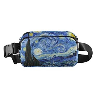 Imagem de Van Gogh pochete noite estrelada para mulheres pochete para homens bolsa de cinto crossbody pochete para mulheres pochete de corrida pochete de corrida pacote de cintura H130129, H130129, one size, Tendência