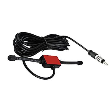 Imagem de supmory Antena Estérea Universal para Carro Antena de Rádio AM/FM Adesivo para Carro Antena de Patch Oculto Antena de Rádio de Caminhão Carro Plugue DIN de 3 m