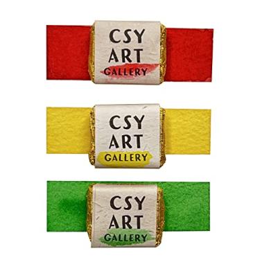 Imagem de CSY art gallery Cor Limitada de Natal Primário - Conjunto de Tinta Aquarela Artesanal de Qualidade Profissional, Paleta de Aquarelas, 3 Pás de Tintas de Qualidade de Artista em Panelas (Principal)