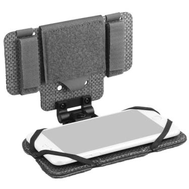 Imagem de Let Me Be Suporte de placa de Airsoft Molle Suporte de telefone leve para uso externo, suporte de telefone dobrável de grande angular, suporte de peito com suporte flutuante, acessório de colete