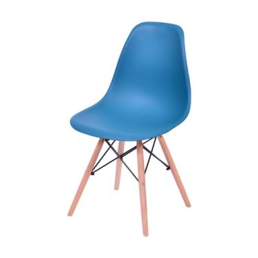 Imagem de CADEIRA DE JANTAR EAMES WOOD AZUL PETRÓLEO 1102B OR DESIGN
