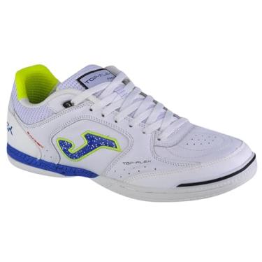 Imagem de Chuteira De Futsal Joma Top Flex - Branco e Azul Cor:Branco;Tamanho:42
