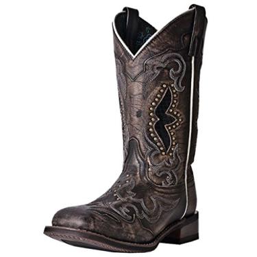 Imagem de Bota feminina Spellbound Western da Laredo, Black Tan, 9 Wide