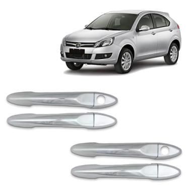 Imagem de Jogo Aplique Cromado para Maçaneta Externa Jac Motors J3 2011 2012 2013 2014 2015 2016 2017 2018 2019 J3 Turin 4 Portas
