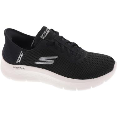 Imagem de Skechers Tênis feminino sem cadarço Go Walk Flex-Grand Entrance, Preto, 6