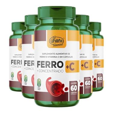 Imagem de Ferro + Vitamina C Unilife 60 Cápsulas 5un
