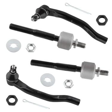 Imagem de MYSMOT EV342 ES3490 ES3491 Extremidades da haste dianteira interna e externa esquerda e direita para Honda Accord 1994-1997 Acura CL 1997-1999, pacote com 4