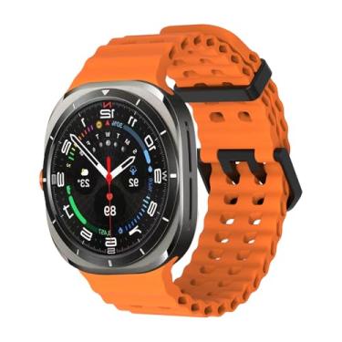 Imagem de EANWireless Pulseira esportiva de silicone compatível com Samsung Galaxy Watch 6 Classic de 47 mm e 43 mm/Galaxy Watch 6/5 de 40 mm e 44 mm/Galaxy Watch 5 Pro de 45 mm e mulheres e homens, preto +