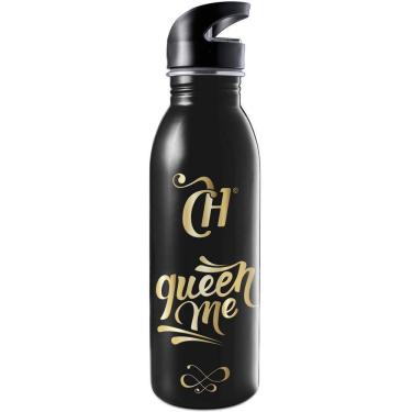 Imagem de Garrafa Capricho Queen Me Inox 600ml Black - DMW