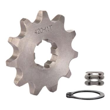 Imagem de WOOSTAR Motocicleta 420-11T Roda dentada dianteira 17 mm para 50cc 70cc 90cc 110cc 125cc Dirt Pit Bike Mini Bike ATV 4 Wheeler Moped