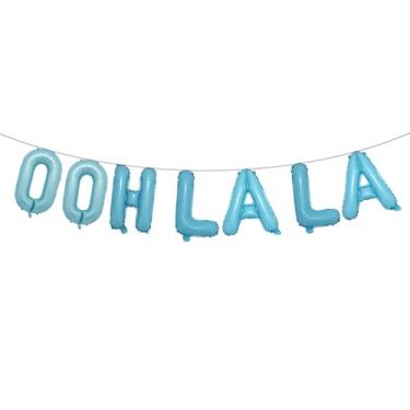 Imagem de Party Decorations Multicolor Ooh La La Balloons Shower Decor for Bridal Shower/Bachelorette/Slumber Sleepover/Spa Ladies/Girls Night Party Supplies Decorations (OOH LA LA Light Blue)