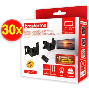 Imagem de 30 Suporte para TV Universal até 100 polegadas 100kg - SBRU750 - Brasf