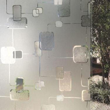 Imagem de Pelicula Adesiva Eletrostatica 3D para Janela de Vidro Quadrado e Reta