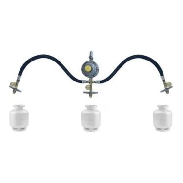Imagem de Kit Gás Entrada P/3 Três Botijões 13kg C/Regulador Aliança