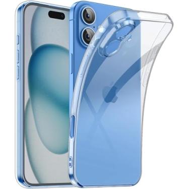 Imagem de Capa Capinha Para Iphone 16, 16 Plus, 16 Pro, 16 Pro Max Capinha Transparente Case Clear Ultra Fina Silicone Slim (Transparente, iPhone 16 Normal)