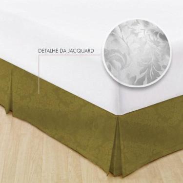 Imagem de Saia Para Cama Box Solteiro Jacquard Admirare, Ouro