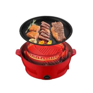 Imagem de Frigideira Elétrica Antiaderente de Cozinha Portátil 600w Alimentos  A