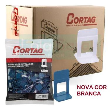 Imagem de ESPAÇADOR NIVELADOR SLIM 1,0 mm AZUL CAIXA C/1000 PÇS 62416 - CORTAG