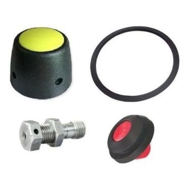 Imagem de Kit 4 Pç P/ Panela Pressão Rochedo Turbo 4,5l Reparo, Preto