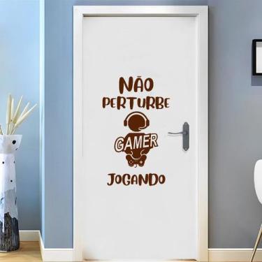 Imagem de Adesivo Não Perturbe Gamer Decoração Casa, Quarto, Sala e Porta - Impr