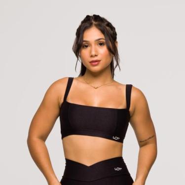 Imagem de Top Feminino Fitness Poliamida Academia Decote Reto Treinos - LOT FITN