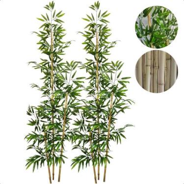 Imagem de Kit 2 Bambu Artificial 2 Metros Mosso Grande Sem Vaso Decoração - Flor
