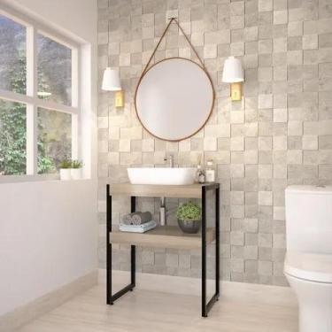 Imagem de Bancada Banheiro Estilo Industrial em AÇO/MDF - Lenna Decor, NOICE