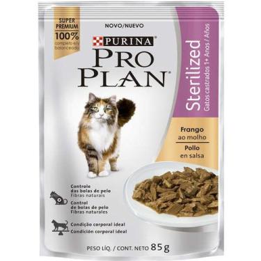Imagem de Kit com 15 unidades - Ração Úmida Pro Plan Frango Sterilized gatos cas