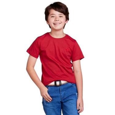 Imagem de Camisa Básica Infantil 100% Algodão - DAZE MODAS, 04, Vermelho