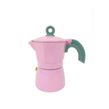 Imagem de Cafeteira Italiana Alumínio Rosa 3 Xícaras 150 Ml Wincy - Bialetti