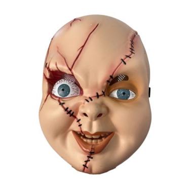 Imagem de Máscara Chucky Terror Plástico Carnaval Halloween Fantasia - Golden Mo