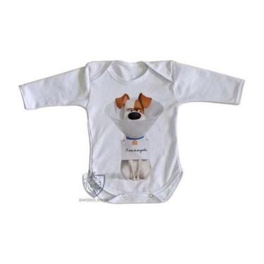 Imagem de body nenê criança roupa bebê manga longa  Pets Max Cone - Empório Dutr