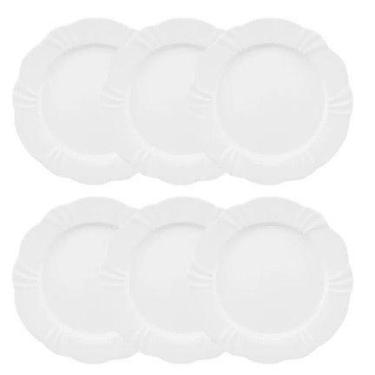 Imagem de Conjunto de Pratos Rasos 06 Peças Soleil White Oxford