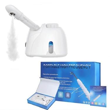 Imagem de Kit Profissional Aparelho Portátil Alta Frequência + Vapor Facial Ozôn
