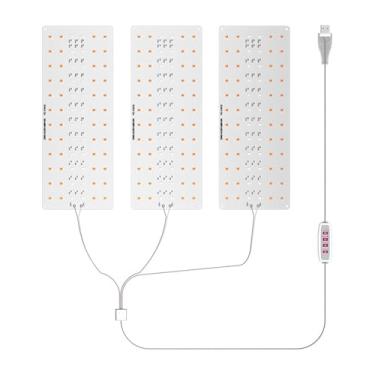 Imagem de A Planta de Espectro Completo Cresce A Luz, Ampla Cobertura Brilho Ajustável 8H 12H 16H Tempo Sob Lâmpada de Crescimento do Gabinete para Estufas (USB 5V) (3 cabeça)