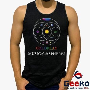 Imagem de Regata Coldplay 100% Algodão Music Of The Spheres Alternativo Rock Gee