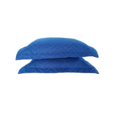 Imagem de Par de Capa Porta Travesseiro Matelado Microfibra com Abas Cama Posta 
