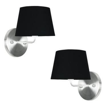 Imagem de Kit 2 Arandela De Cupula Tradicional Preto - MARRYLUZ