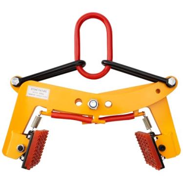 Imagem de Racewill Grampos de elevação de pedra de 325 kg, acessórios de pedra de laje de granito, braçadeiras de transporte em forma de X para madeira de tijolo de rocha de ardósia, tamanho de abertura de