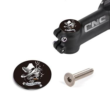 Imagem de Chooee Tampa superior do fone de ouvido de bicicleta, capa superior para fone de ouvido MTB Jigsaw com parafusos para bicicletas de estrada MTB 1 1/8 hastes e garfos HHD