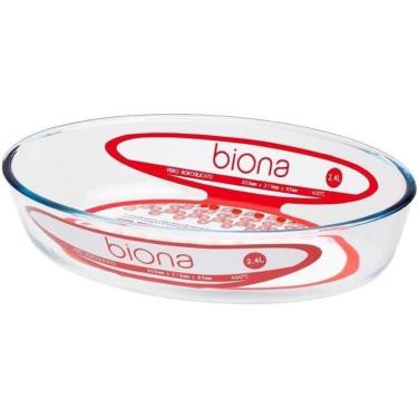 Imagem de Assadeira Travessa de Vidro 30cm Oval 2,4 Litros Biona